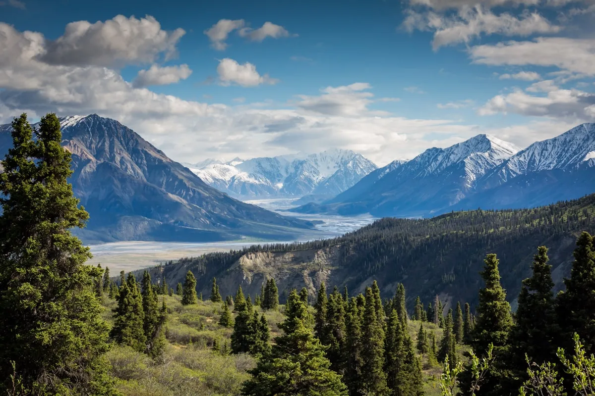 Pristine Glacial Springs and high Himalayan mountain peaks